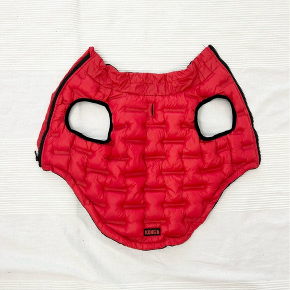 Kong Red Puffer Vest with Zipper Closure - Picture 7 of 11